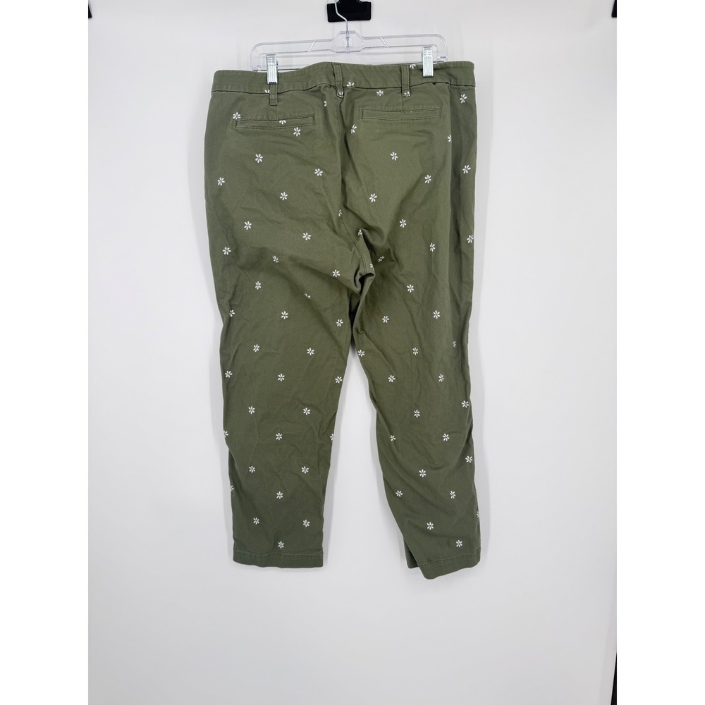 J. Crew Womens High Rise Girlfriend Chino Pants 16 Daisy Flower Boho Cottagecore - Picture 6 of 8